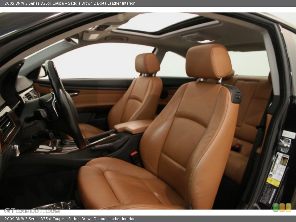 Saddle Brown Dakota Leather Interior Front Seat for the 2009 BMW 3 Series 335xi Coupe #103225282
