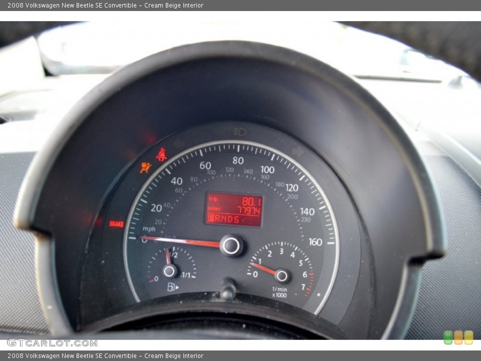 Cream Beige Interior Gauges for the 2008 Volkswagen New Beetle SE Convertible #103230088