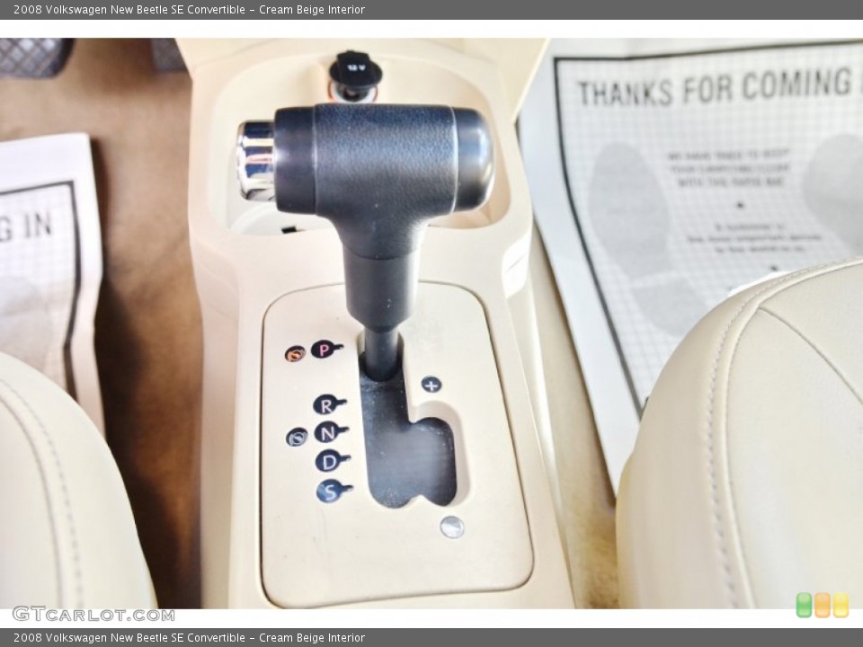 Cream Beige Interior Transmission for the 2008 Volkswagen New Beetle SE Convertible #103230127