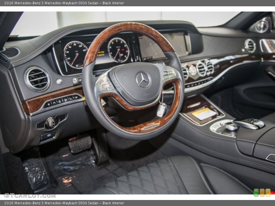 Black Interior Steering Wheel for the 2016 Mercedes-Benz S Mercedes-Maybach S600 Sedan #103230136
