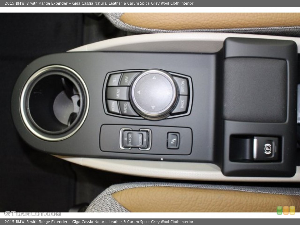 Giga Cassia Natural Leather & Carum Spice Grey Wool Cloth Interior Controls for the 2015 BMW i3 with Range Extender #103231447