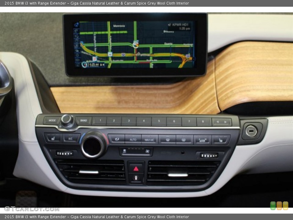 Giga Cassia Natural Leather & Carum Spice Grey Wool Cloth Interior Controls for the 2015 BMW i3 with Range Extender #103231468