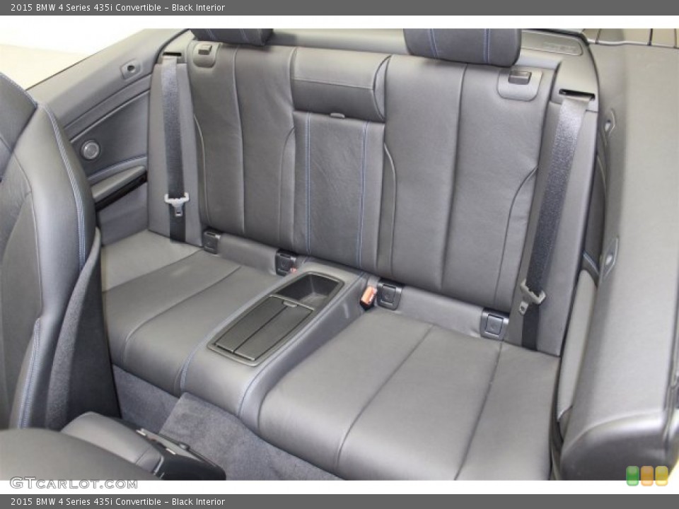 Black Interior Rear Seat for the 2015 BMW 4 Series 435i Convertible #103231747