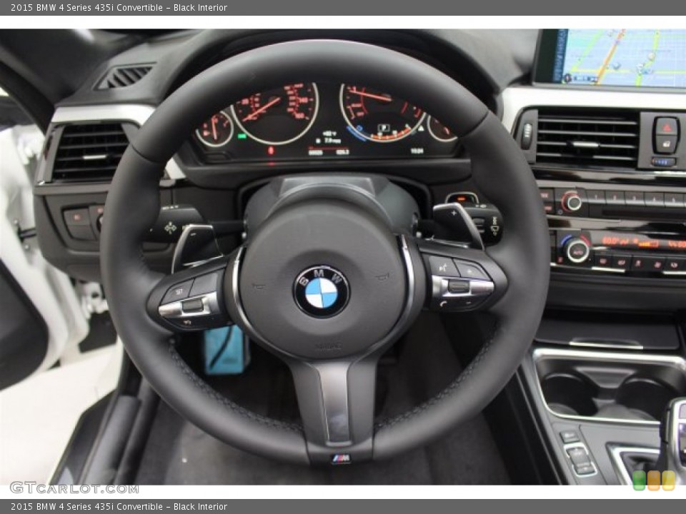 Black Interior Steering Wheel for the 2015 BMW 4 Series 435i Convertible #103231774