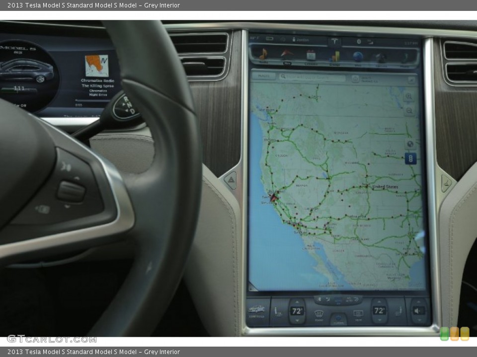 Grey Interior Navigation for the 2013 Tesla Model S  #103232005
