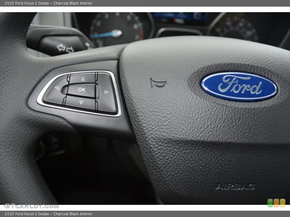 Charcoal Black Interior Controls for the 2015 Ford Focus S Sedan #103259270