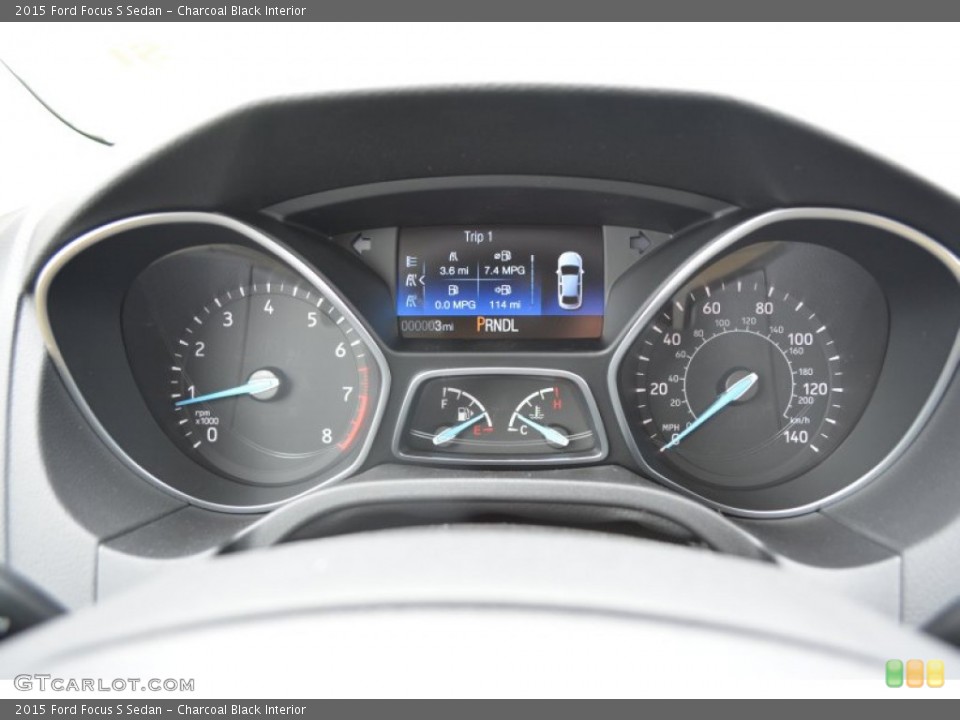 Charcoal Black Interior Gauges for the 2015 Ford Focus S Sedan #103259315