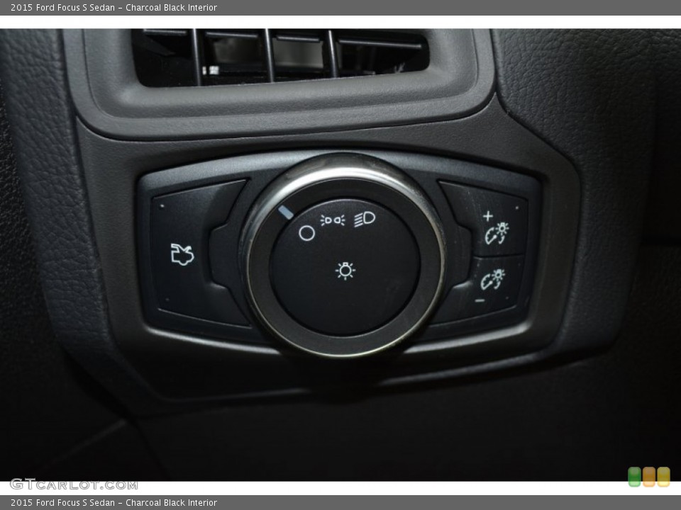 Charcoal Black Interior Controls for the 2015 Ford Focus S Sedan #103259330