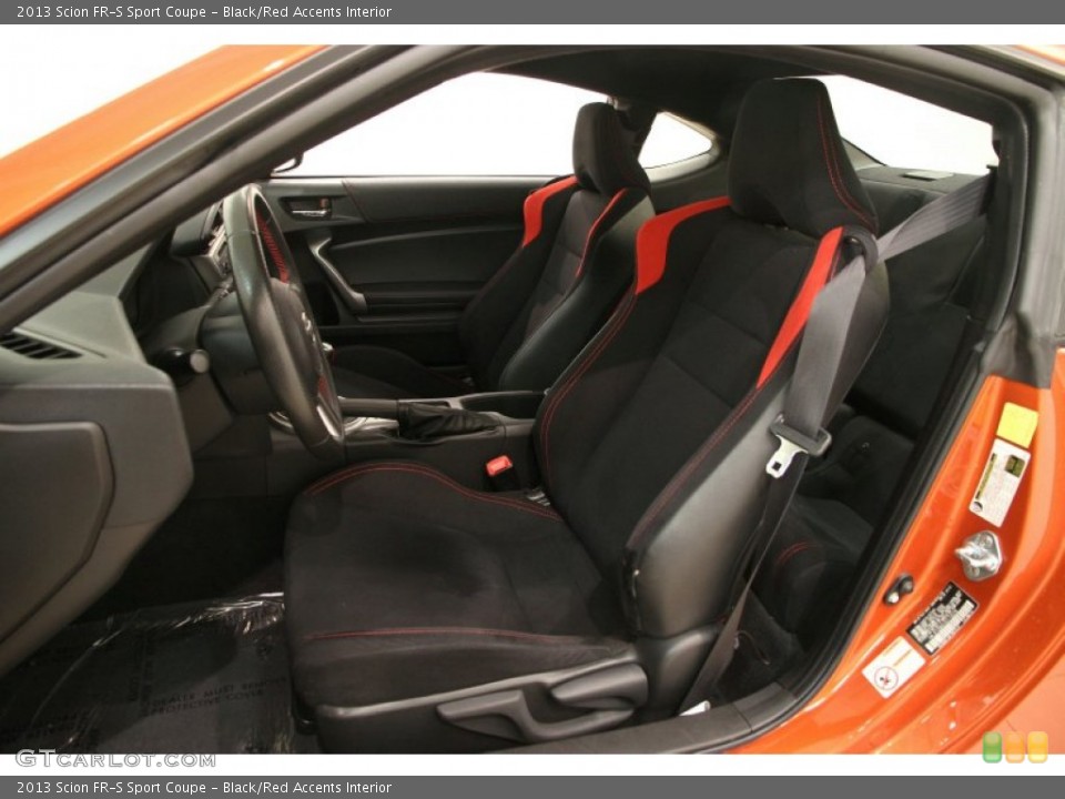 Black/Red Accents Interior Front Seat for the 2013 Scion FR-S Sport Coupe #103263371