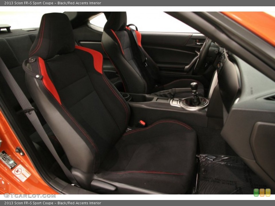 Black/Red Accents Interior Front Seat for the 2013 Scion FR-S Sport Coupe #103263488