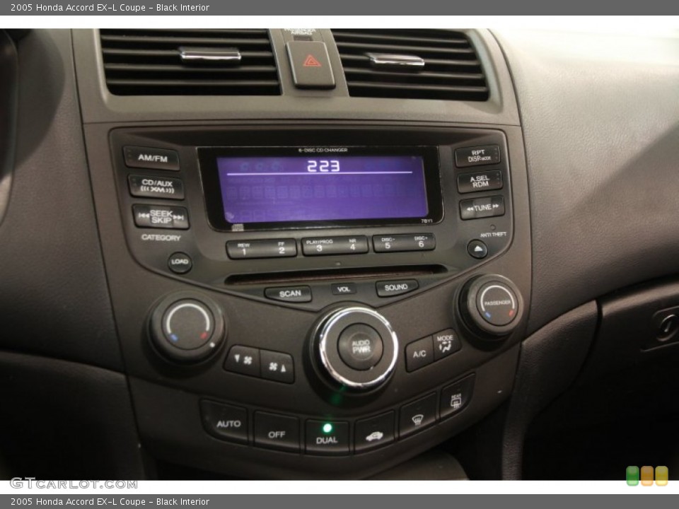 Black Interior Controls for the 2005 Honda Accord EX-L Coupe #103266569