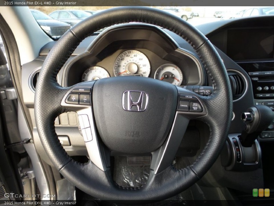 Gray Interior Steering Wheel for the 2015 Honda Pilot EX-L 4WD #103285771