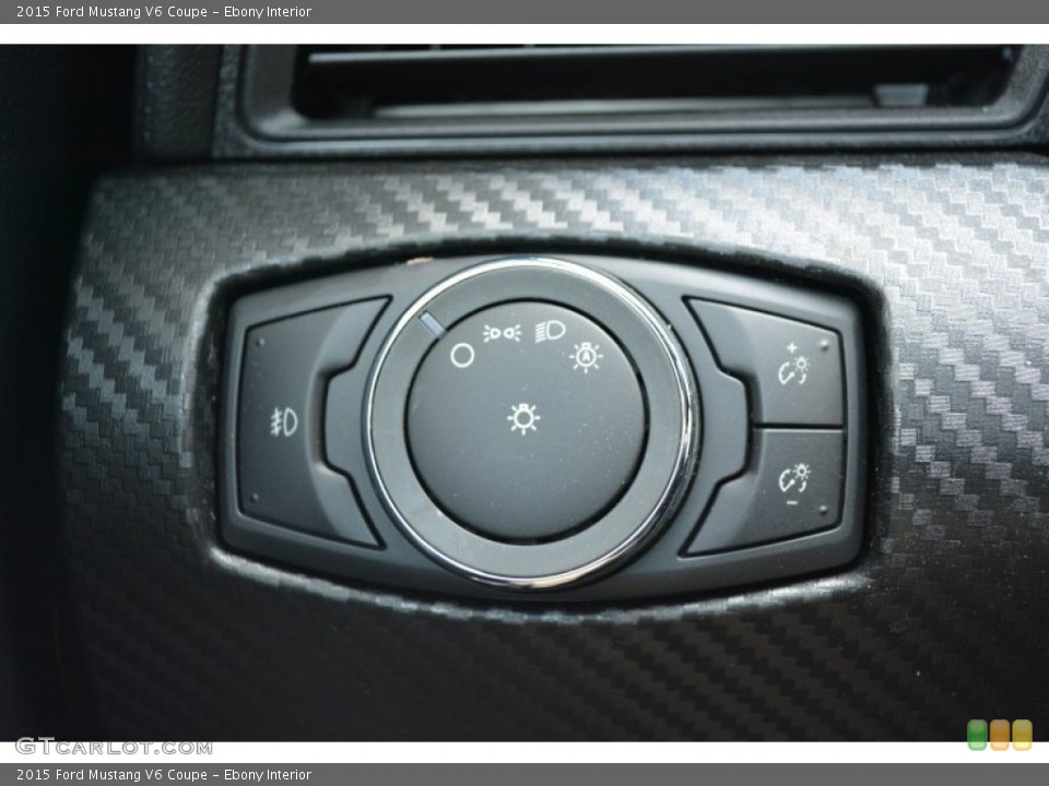 Ebony Interior Controls for the 2015 Ford Mustang V6 Coupe #103286377