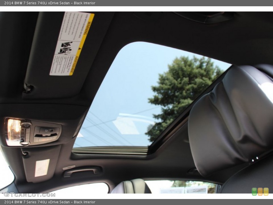 Black Interior Sunroof for the 2014 BMW 7 Series 740Li xDrive Sedan #103286686