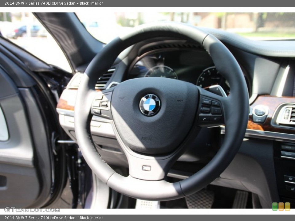 Black Interior Steering Wheel for the 2014 BMW 7 Series 740Li xDrive Sedan #103286771