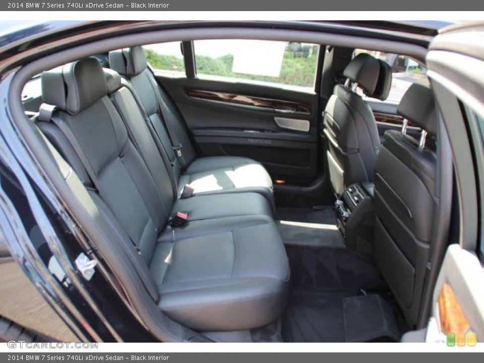 Black Interior Rear Seat for the 2014 BMW 7 Series 740Li xDrive Sedan #103286959