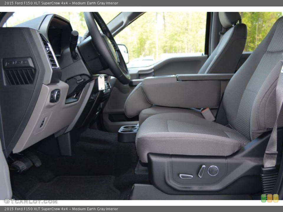 Medium Earth Gray Interior Front Seat for the 2015 Ford F150 XLT SuperCrew 4x4 #103287259