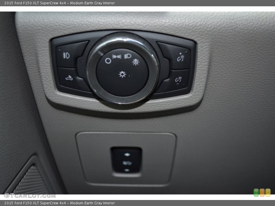 Medium Earth Gray Interior Controls for the 2015 Ford F150 XLT SuperCrew 4x4 #103287724