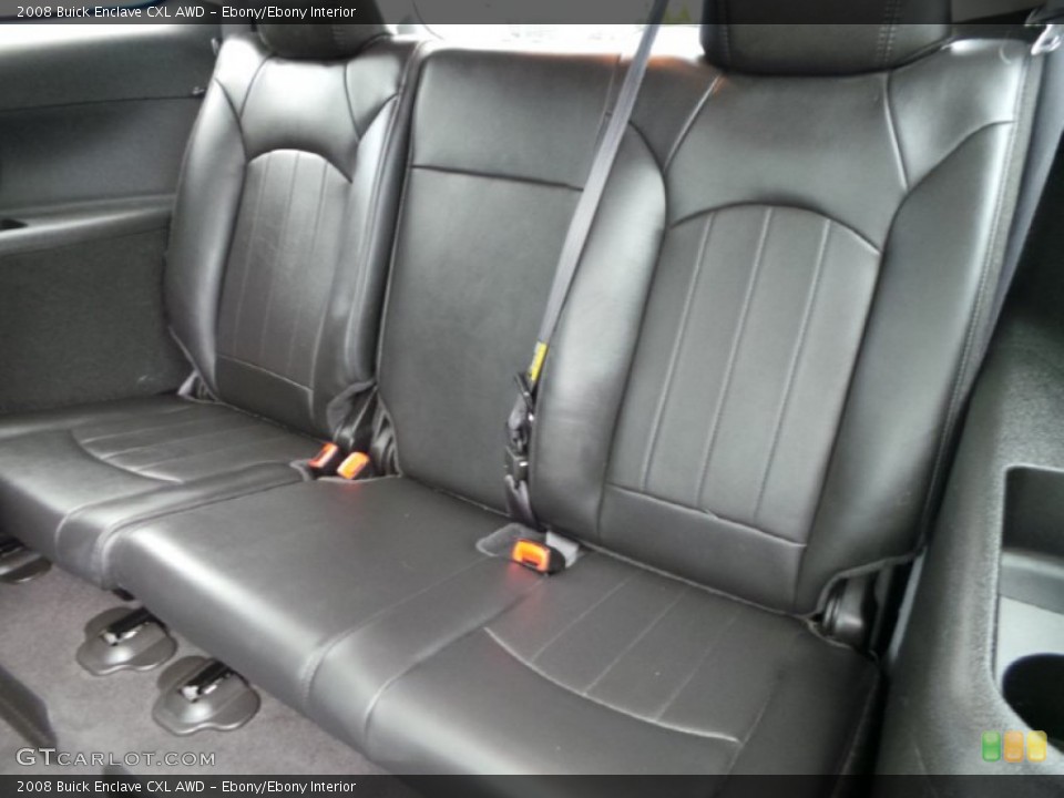 Ebony/Ebony Interior Rear Seat for the 2008 Buick Enclave CXL AWD #103299889