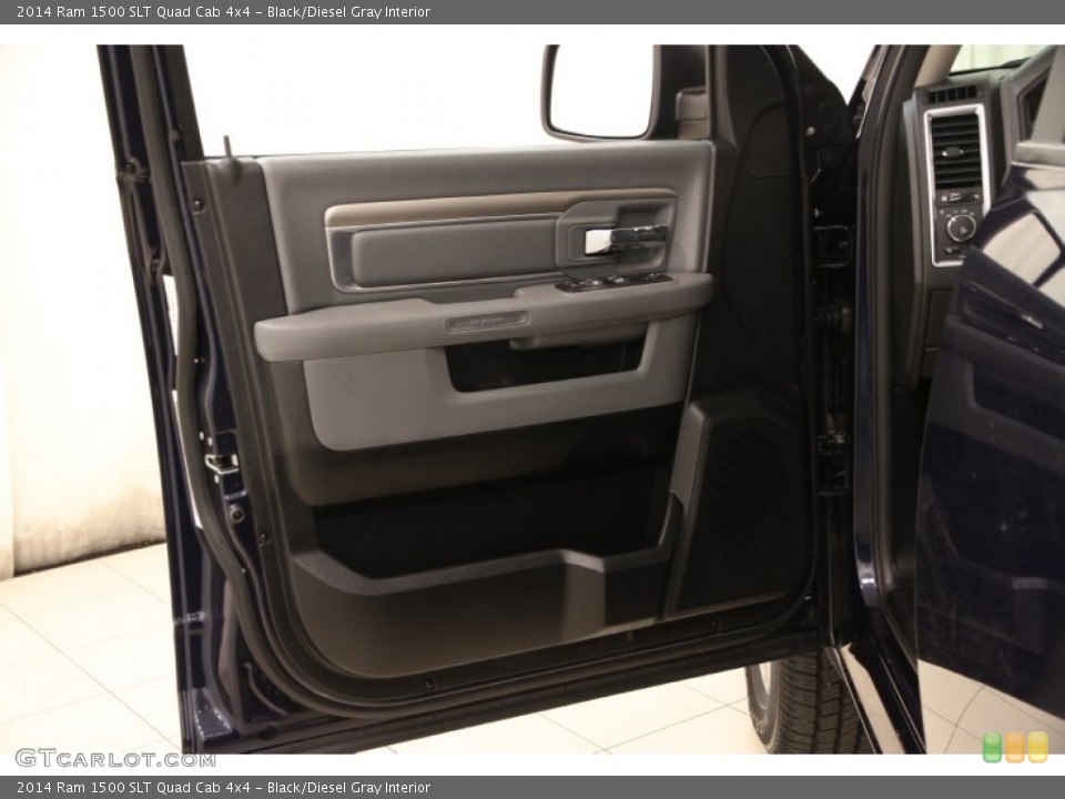 Black/Diesel Gray Interior Door Panel for the 2014 Ram 1500 SLT Quad Cab 4x4 #103300875