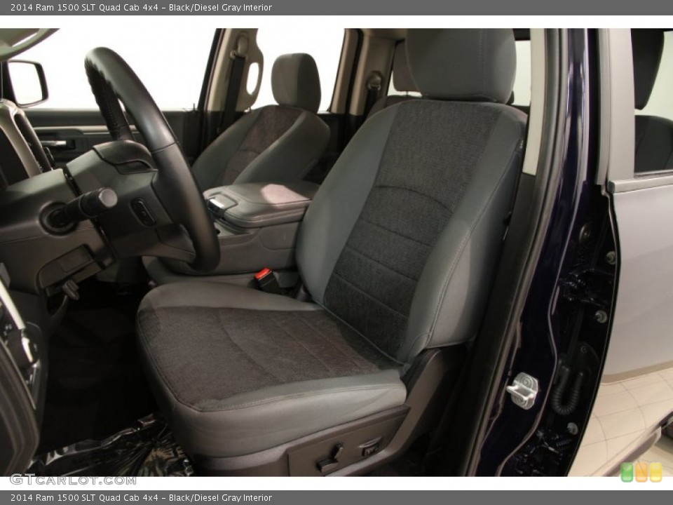 Black/Diesel Gray Interior Front Seat for the 2014 Ram 1500 SLT Quad Cab 4x4 #103300902