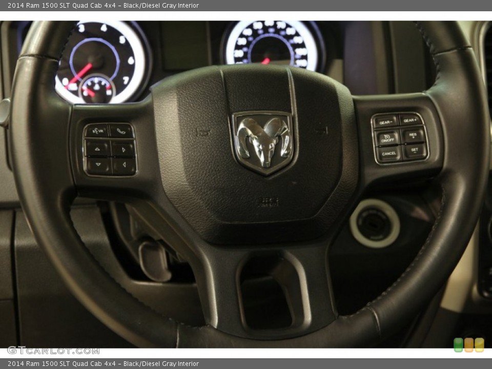 Black/Diesel Gray Interior Steering Wheel for the 2014 Ram 1500 SLT Quad Cab 4x4 #103300916