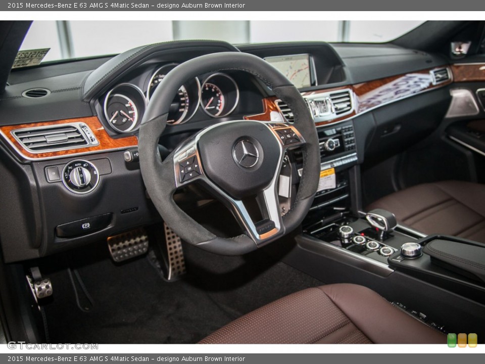 designo Auburn Brown Interior Photo for the 2015 Mercedes-Benz E 63 AMG S 4Matic Sedan #103303774
