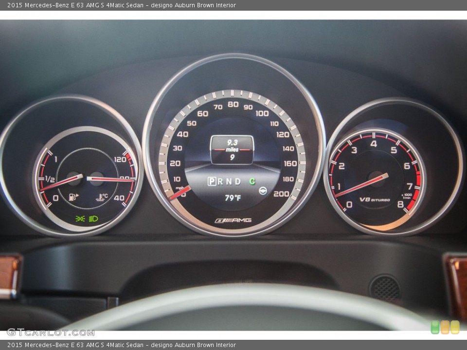 designo Auburn Brown Interior Gauges for the 2015 Mercedes-Benz E 63 AMG S 4Matic Sedan #103303837