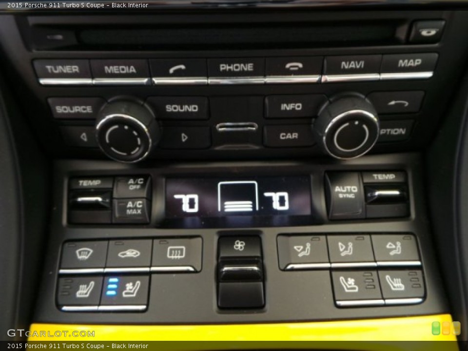 Black Interior Controls for the 2015 Porsche 911 Turbo S Coupe #103305619