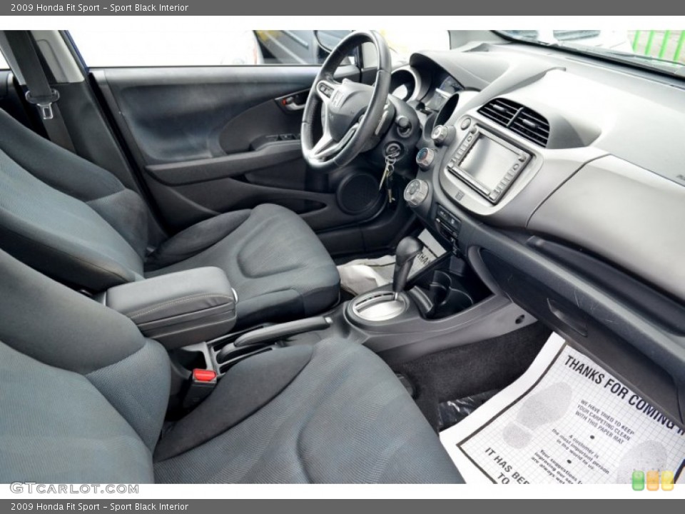 Sport Black Interior Front Seat for the 2009 Honda Fit Sport #103308412
