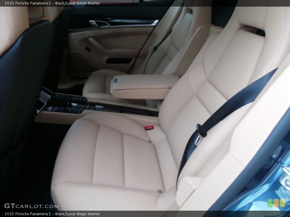 Black/Luxor Beige Interior Rear Seat for the 2015 Porsche Panamera S #103309792