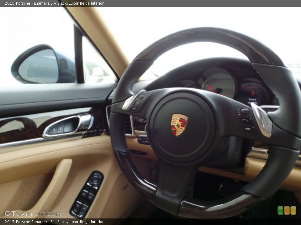 Black/Luxor Beige Interior Steering Wheel for the 2015 Porsche Panamera S #103309852
