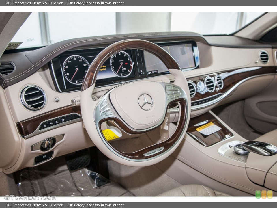 Silk Beige/Espresso Brown Interior Photo for the 2015 Mercedes-Benz S 550 Sedan #103309864