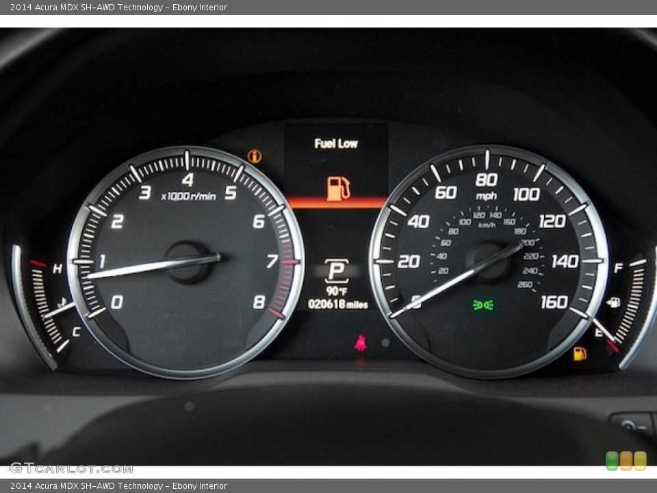 Ebony Interior Gauges for the 2014 Acura MDX SH-AWD Technology #103310770