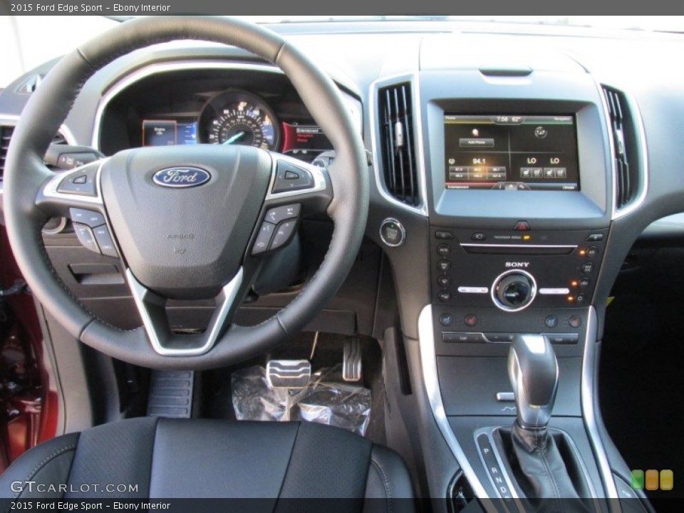 Ebony Interior Dashboard for the 2015 Ford Edge Sport #103322854