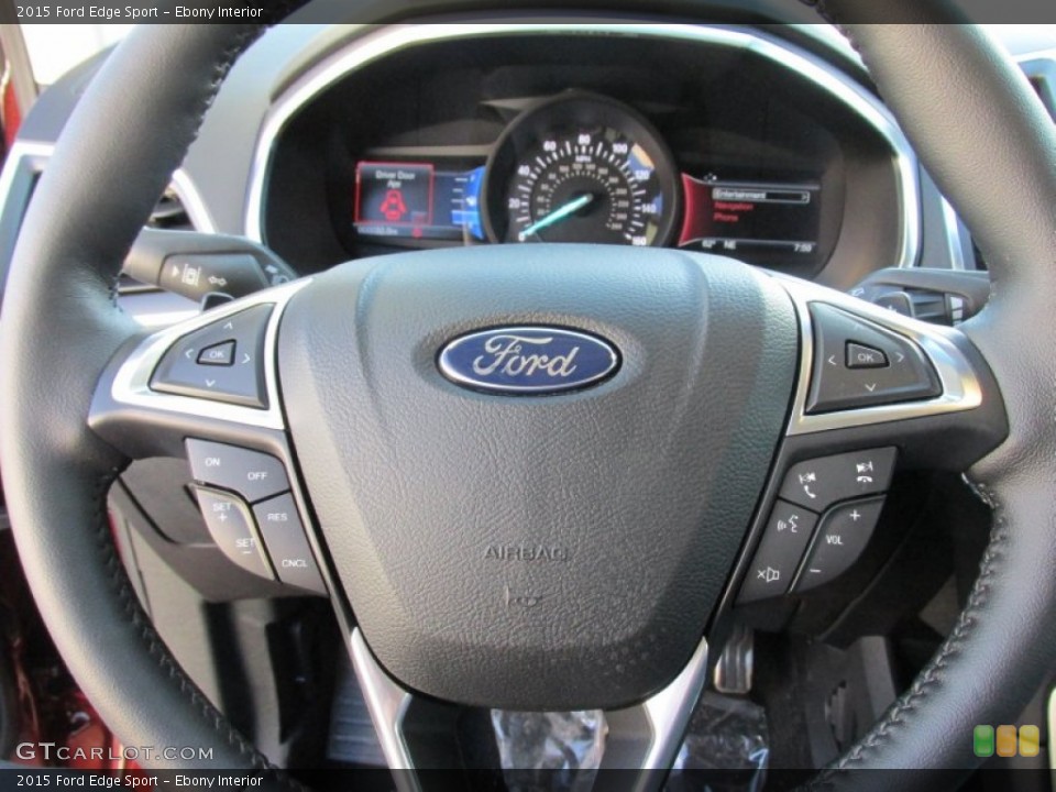 Ebony Interior Steering Wheel for the 2015 Ford Edge Sport #103322875