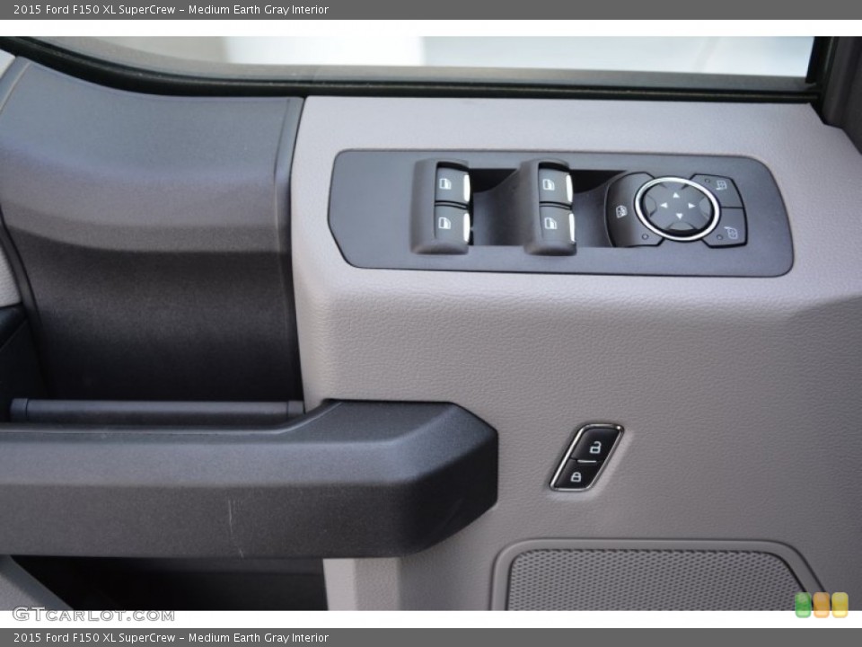Medium Earth Gray Interior Controls for the 2015 Ford F150 XL SuperCrew #103327105