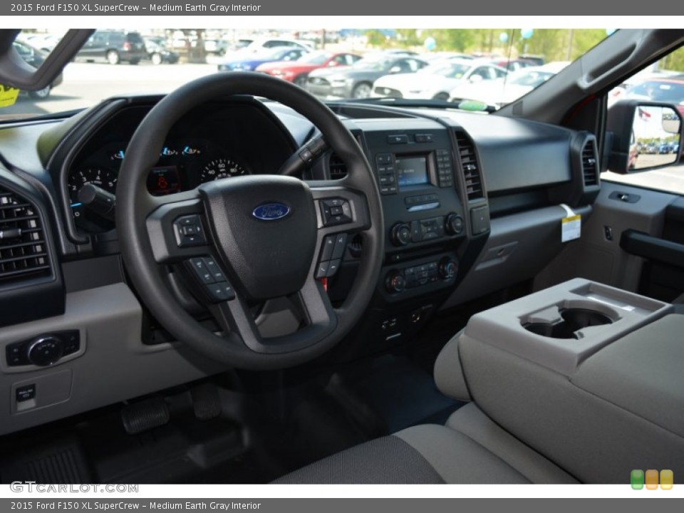 Medium Earth Gray Interior Dashboard for the 2015 Ford F150 XL SuperCrew #103327151