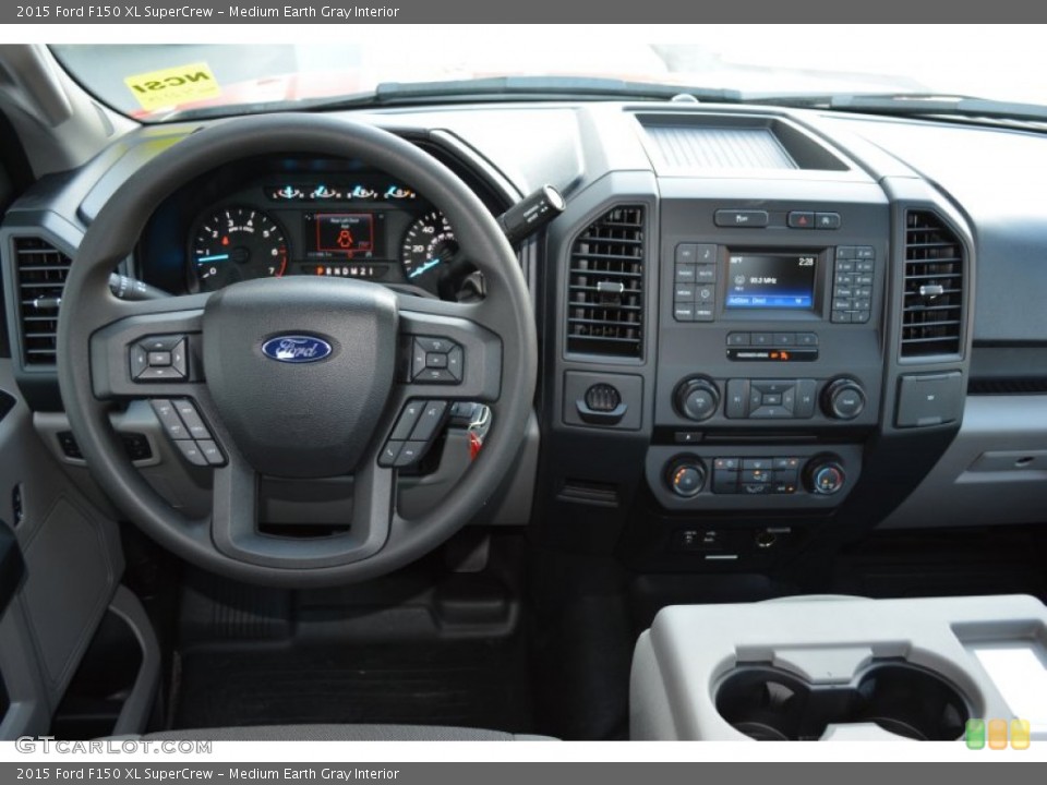 Medium Earth Gray Interior Dashboard for the 2015 Ford F150 XL SuperCrew #103327175