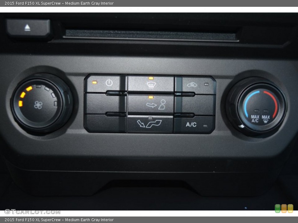 Medium Earth Gray Interior Controls for the 2015 Ford F150 XL SuperCrew #103328432
