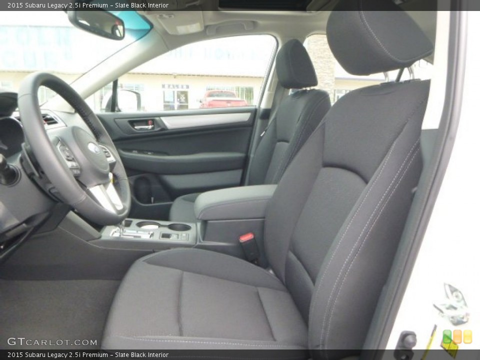 Slate Black Interior Front Seat for the 2015 Subaru Legacy 2.5i Premium #103330403