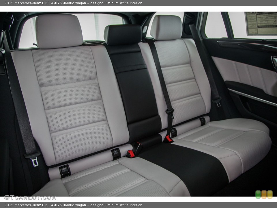 designo Platinum White Interior Rear Seat for the 2015 Mercedes-Benz E 63 AMG S 4Matic Wagon #103331003