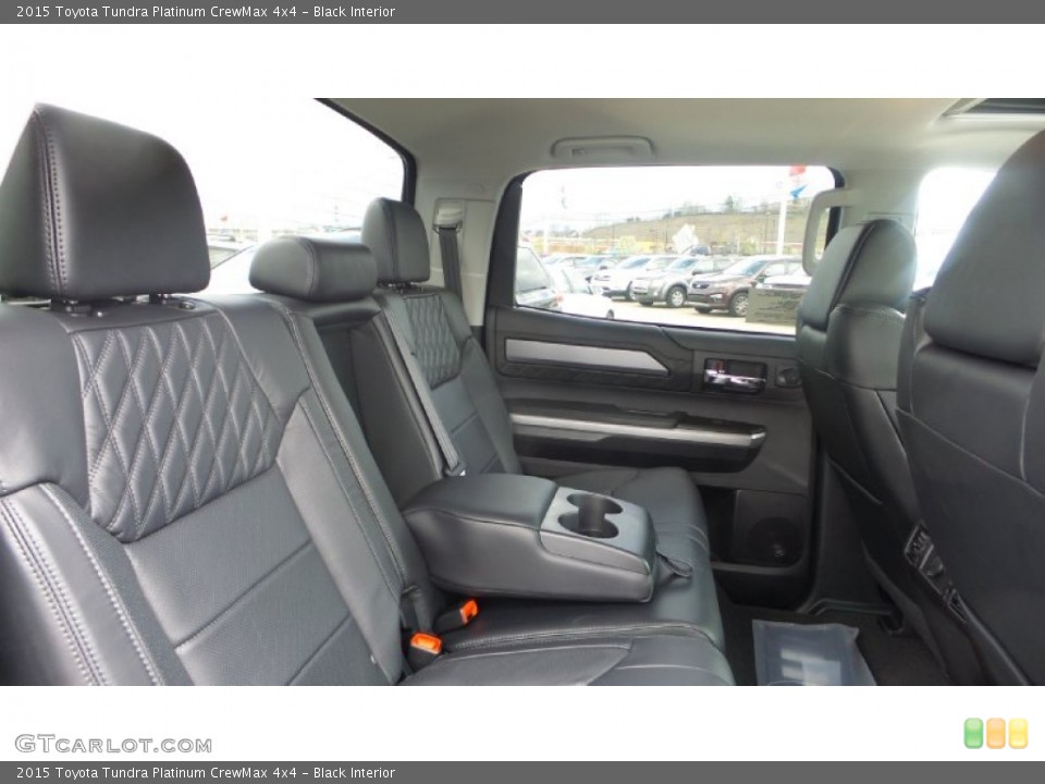 Black Interior Rear Seat for the 2015 Toyota Tundra Platinum CrewMax 4x4 #103332452