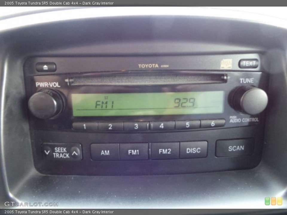 Dark Gray Interior Audio System for the 2005 Toyota Tundra SR5 Double Cab 4x4 #103337715