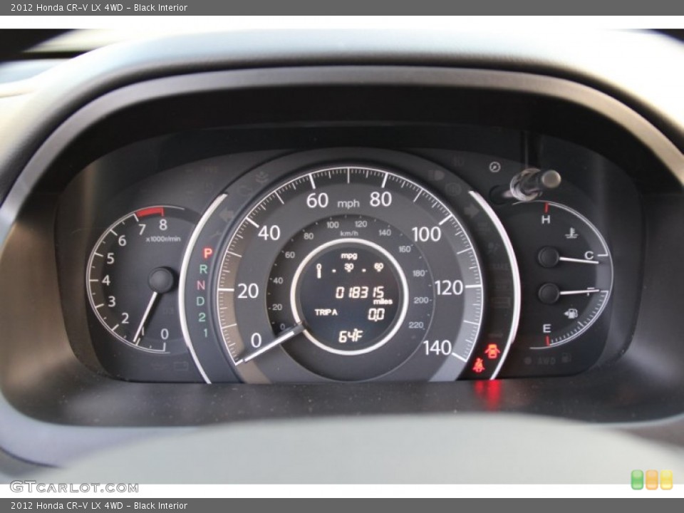 Black Interior Gauges for the 2012 Honda CR-V LX 4WD #103343099