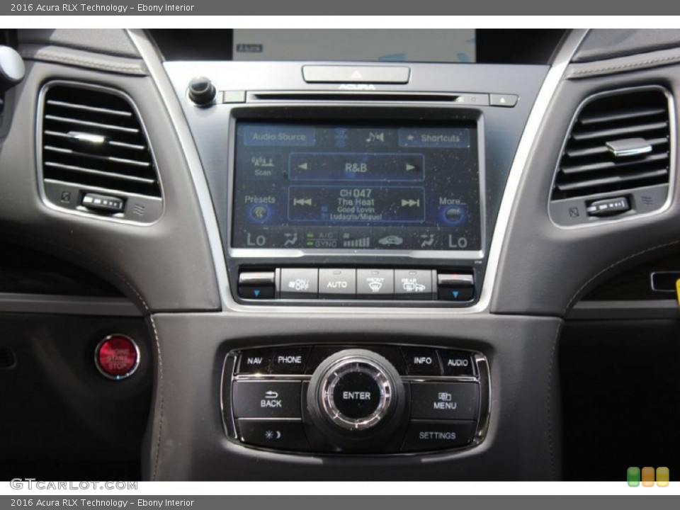 Ebony Interior Controls for the 2016 Acura RLX Technology #103349768