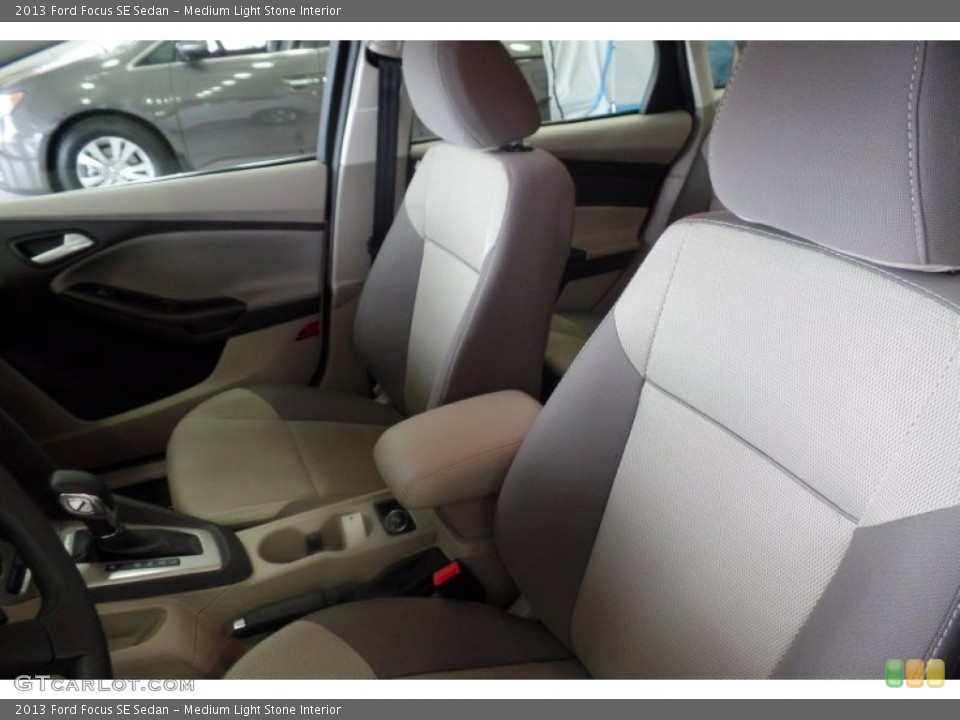 Medium Light Stone Interior Front Seat for the 2013 Ford Focus SE Sedan #103365189