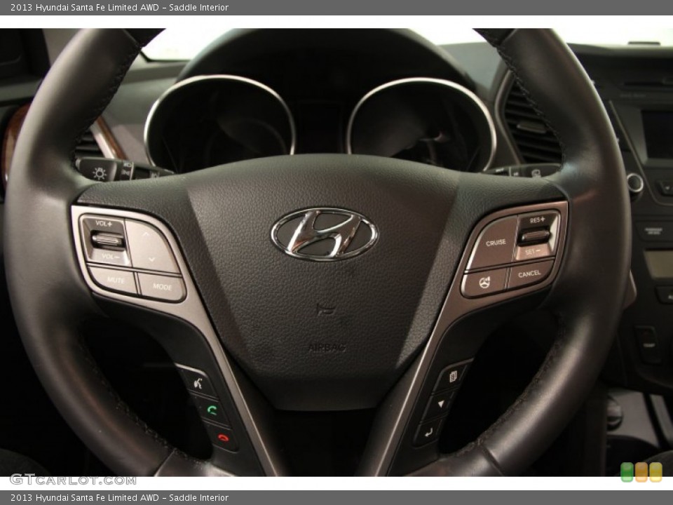 Saddle Interior Steering Wheel for the 2013 Hyundai Santa Fe Limited AWD #103369764