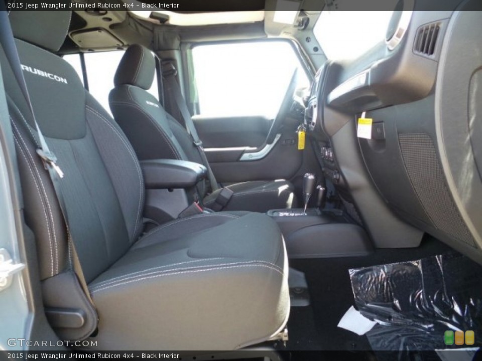 Black Interior Front Seat for the 2015 Jeep Wrangler Unlimited Rubicon 4x4 #103369947