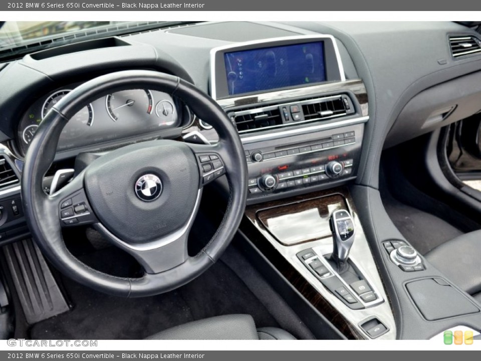 Black Nappa Leather Interior Dashboard for the 2012 BMW 6 Series 650i Convertible #103372704